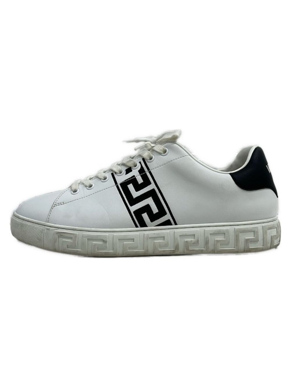 Versace Sneakers 43 White Black Greca Leather